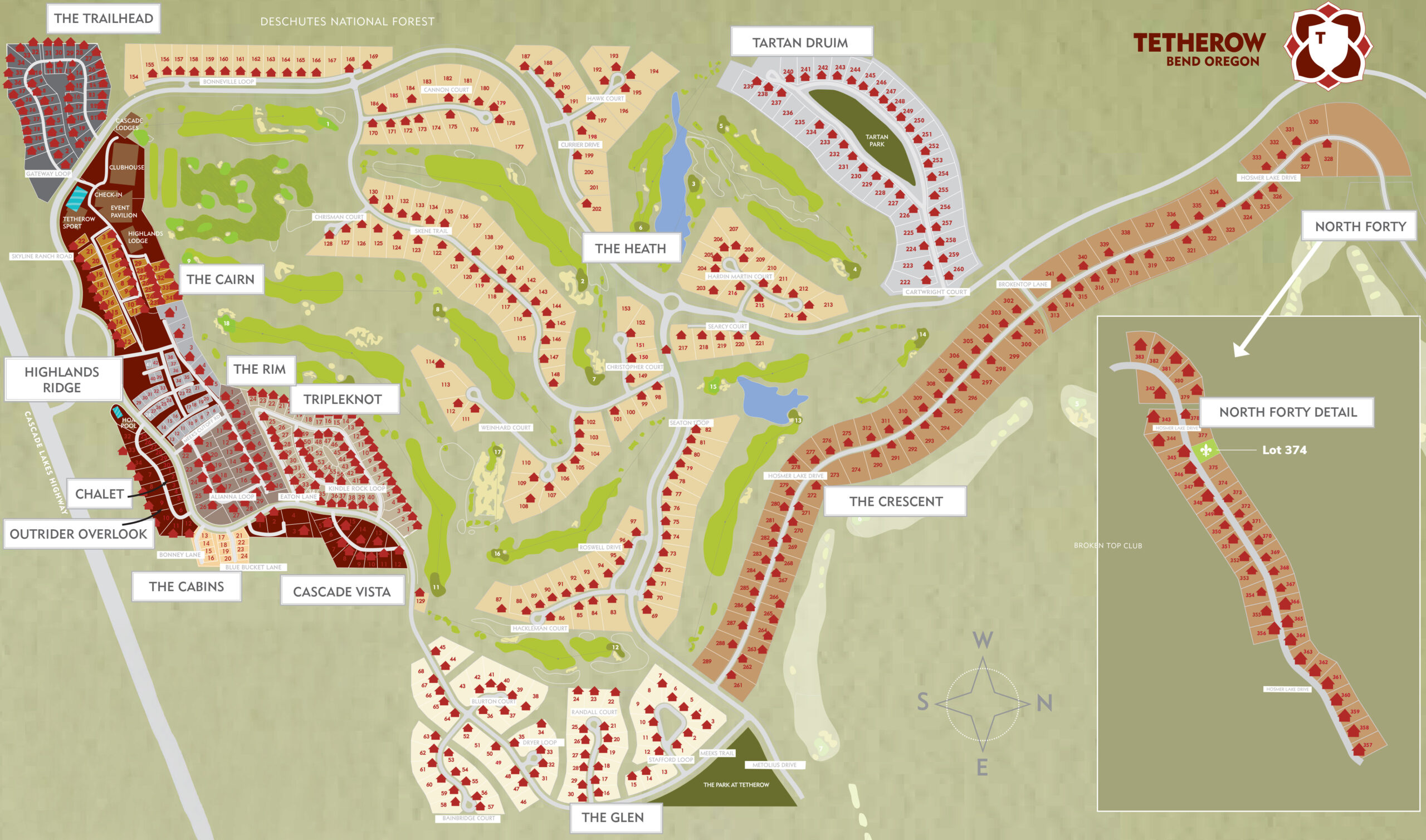 Tetherow map